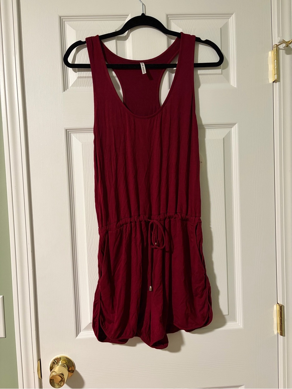 Lulu's Burgundy Sleeveless Tank Romper
